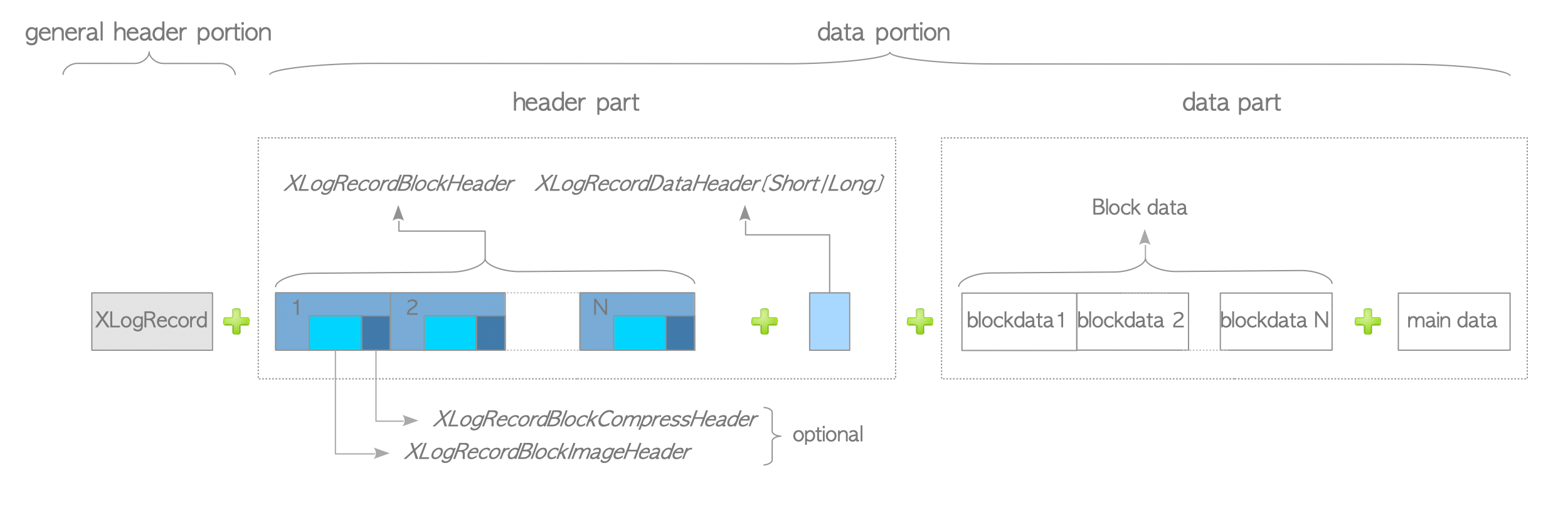 Fig. 9.9. Common XLOG record format.